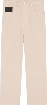 Dr&ocirc;le de Monsieur Straight-Cut Trousers with Distinctive Corduroy Patch