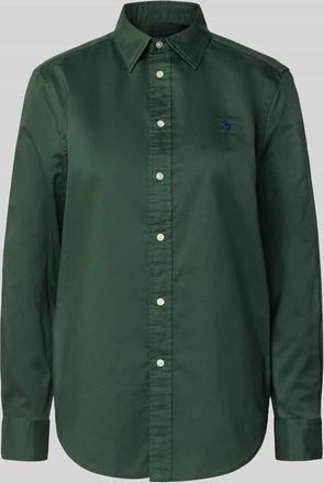 Polo Ralph Lauren Hemdbluse mit Knopfleiste in Dunkelgruen, Größe XL