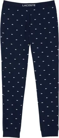Lacoste Logo Print Cotton Pajama Pants in Navy Blue/white at Nordstrom, Size Xx-Large