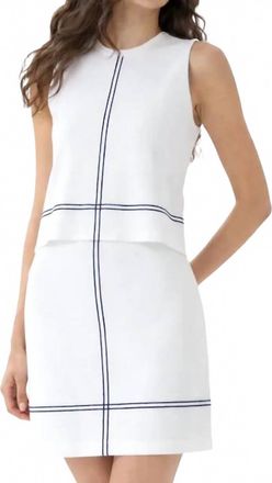 Autumn Cashmere A-Line Mini Skirt In Bleach White