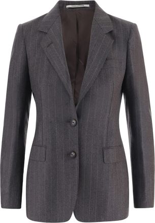 Tagliatore Structured Wool Jacket with Subtle Striped Pattern
