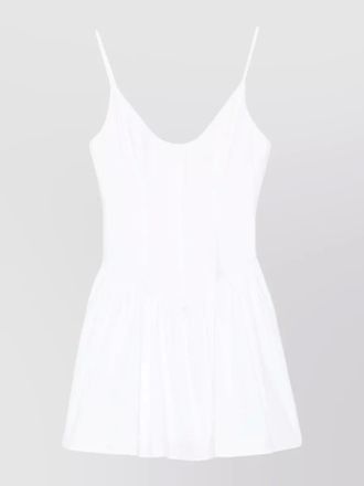 Staud cotton fitted mini dress