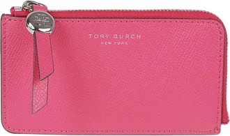 Tory Burch Tory Burch, Wallets & Cardholders, female, Pink, Size: ONE SIZE Romy Zip-Around Card Holder
