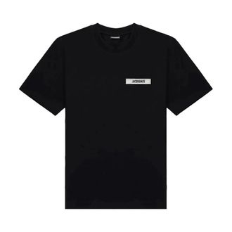 Jacquemus Gros Grain T-shirt - Heren - Tops - Zwart - Maat: M Katoen