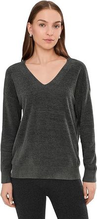 Barefoot Dreams Cozychic Ultra Lite(r) Neck Hi Pullover Womens Sweater Carbon : MD (US 10-12), Nylon/Viscose
