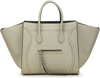 Celine Pre-owned Womens Luggage Phantom Tote Bag - Light Grey Leather - One Size