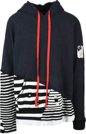 Paul & Shark Maxi Patchwork Hoodie - Blue/White