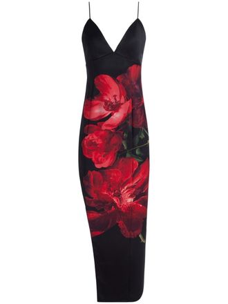 Alice & Olivia Monika maxi dress - women - Polyester - 6 - Black