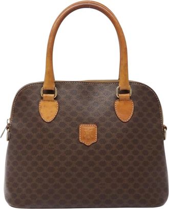 Celine Macadam Brown Canvas Handbag (Pre-Owned)