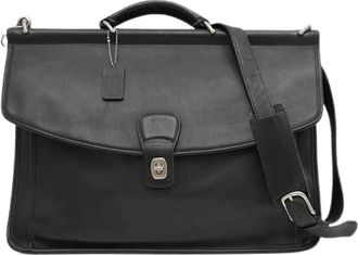 Coach Pre-owned Beekman Leren Aktetas - Dames - Vintage Schoudertas - Zwart - ONE Size - Leer - Vintage