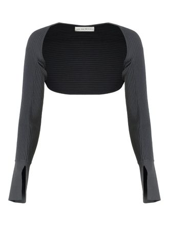 Live The Process Leda geribbelde bolero - Grijs