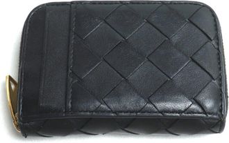 Bottega Veneta Black Leather Long Wallet (Bi-Fold) (Pre-Owned)