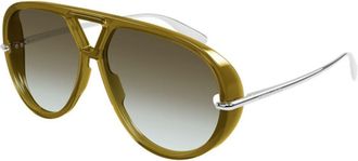 Bottega Veneta BV1274S Aviator Sunglasses - Gold