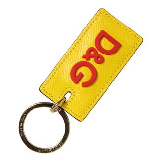 Dolce & Gabbana Keyrings, unisex, Yellow, Size: ONE SIZE Leather Key-Ring