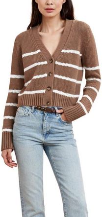 La Ligne Mini Marina Cardigan in Tan/cream at Nordstrom, Size X-Large