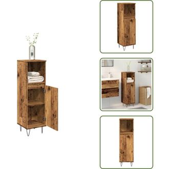 vidaXL Armadio in legno multistrato - vidaXL Armadietto Bagno Legno Antico 30x30x100 cm in Legno Multistrato - Armadio antico