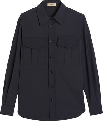 Herno Jersey Overshirt - Blue - 42 (UK10 / S)