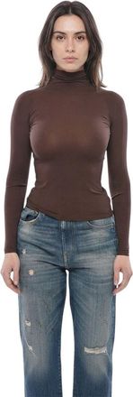 Alaia Brown Turtle Neck Top