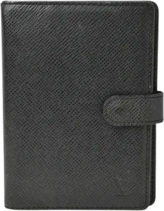 Louis Vuitton Pre-owned Taiga Leather Wallet - unisex - Vintage Accessoires - Zwart - ONE Size - Leer - Vintage