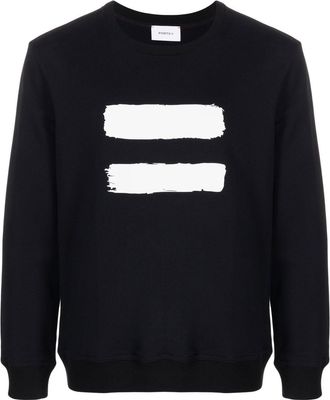 Ports V slogan-print long-sleeve sweatshirt - men - Cotton - S - Black