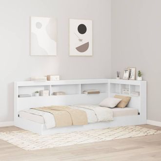 Berkfield Home Storage Headboard with Shelf with Headboard with Storage White 100 cm MDF