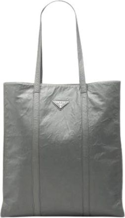 Prada Pre-owned Tote Bags, female, Gray, Size: ONE SIZE Pre-owned Tote Bag