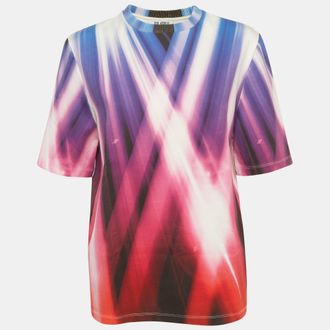 The Attico Pink/blue Printed Cotton Bella T-Shirt