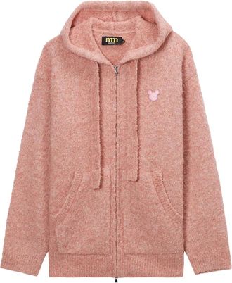 Mini Cream Hoodie met rits - Roze