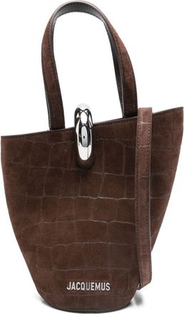 Jacquemus Jacquemus Womens Crocodile-Effect Ring-Detail Tote Bag