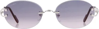 Cartier Blue Oval Unisex Sunglasses CT0551S 003 55