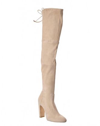 Stuart Weitzman Womens Vidaland 100 Suede Over-The Knee Boot In Tan
