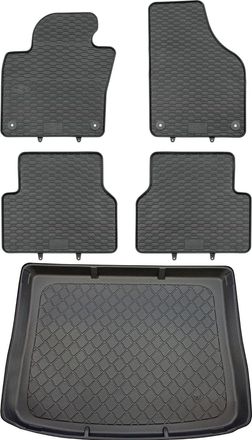 OEM Volkswagen Tiguan I Suv De 07.2007 A 04.2016 Set - Alfombrillas De Goma Para Coche + Alfombrilla Para Maletero