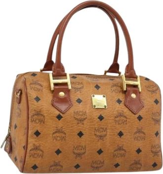 MCM Pre-owned PVC Hand Bag - Dames - Vintage Handtas - Bruin - ONE Size - Leer - Vintage