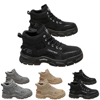 Generic Mens High Top Boots Mens Cargo Boots Non Slip Walking Boot Outdoor Hiking Boot Durable Combat Booties Army Tactical Trainers Safety Workwear Trainers 