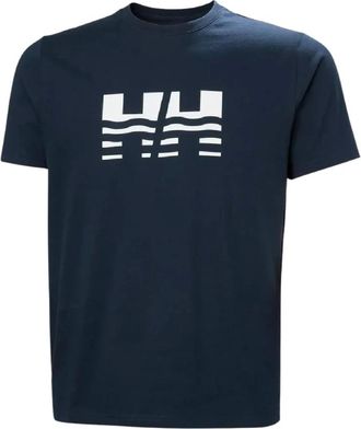 Helly Hansen Training T-shirt - Heren - Sportshirts - Blauw - S - Katoen - Fitness
