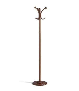 HERDASA Herdasa - Perchero Mod. 409 Herrajes En Cromo Satinado Lacado Nogal, 170 Cm(alto)35 Cm(ancho)35 Cm(largo)