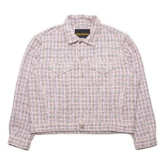 Drew House Boucle Mascot Oversized Trucker Jacket Pink DR-SS22-436