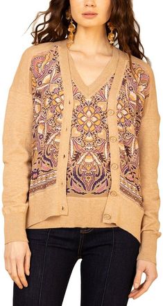 Hale Bob Hale Bob Scarlette Silk Cardigan