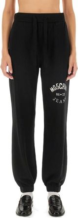 Moschino Black Wool Logo Activewear