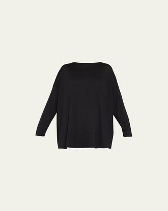 Eskandar Ultra-Light Cotton Long-Sleeve T-Shirt (One Size)