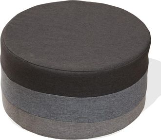 Mobili Rebecca Puf reposapi&eacute;s en tela y fibra de madera gris