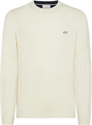 Sun 68 Sweater Warm L/S - Heren - Ronde hals truien - Wit - XL - Truien & Vesten