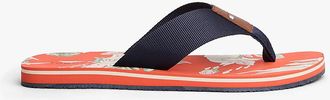 Tommy Hilfiger Mens Floral Print Flip-Flop - Blue - US 7 / EU 39.5