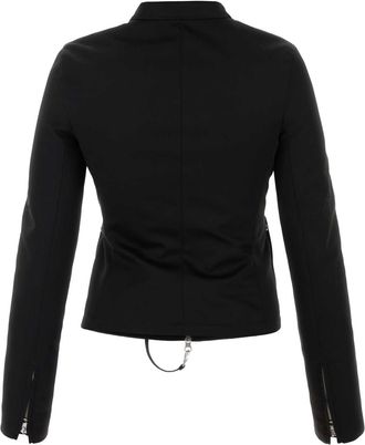 Courr&egrave;ges Womens Black Canvas Jacket - Size EU 36 (Womens)