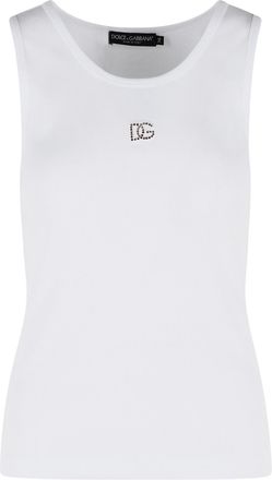 Dolce & Gabbana witte tanktop van textielglasmix