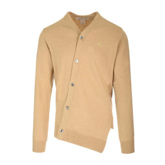 Comme Des Gar&ccedil;ons Asymmetric Wool Cardigan - male - Comme des Gar&ccedil;ons - Cardigans - Beige - L - Knitwear