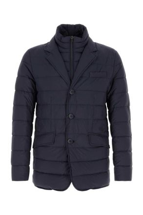 Herno Blue High Neck Jacket