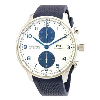 IWC Pre-owned IWC Portugieser Chronograph White Dial Mens Watch IW371620