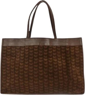 Bottega Veneta Pre-owned Tote Bags, female, Brown, Size: ONE SIZE Pre-owned Suede Tote Bag