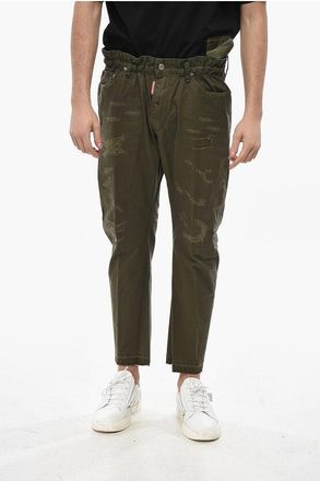Dsquared2 Lightweight Cotton 5-Pockets Pants with Elastic Waistband size 48